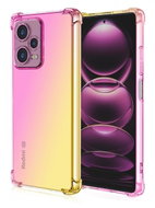 TopQ Kryt Xiaomi Redmi Note 12 Pro+ 5G Shock duhový růžovo-žlutý 96733 - Phone Cover
