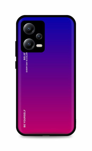 TopQ Kryt LUXURY Xiaomi Redmi Note 12 5G pevný duhový fialový 96498 - Phone Cover - Main image
