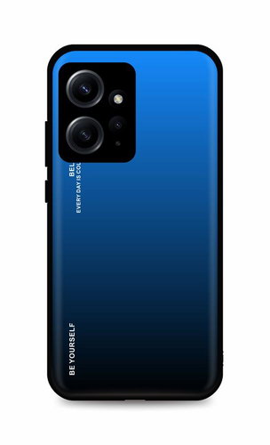 TopQ Kryt LUXURY Xiaomi Redmi Note 12 pevný duhový modrý 96389 - Phone Cover - Main image