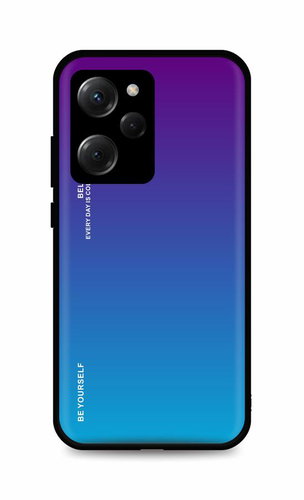 TopQ Kryt LUXURY Xiaomi Poco X5 Pro 5G pevný duhový purpurový 95977 - Phone Cover - Main image
