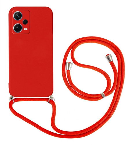 TopQ Kryt Xiaomi Redmi Note 12 Pro+ 5G červený se šňůrkou 96770 - Phone Cover - Main image