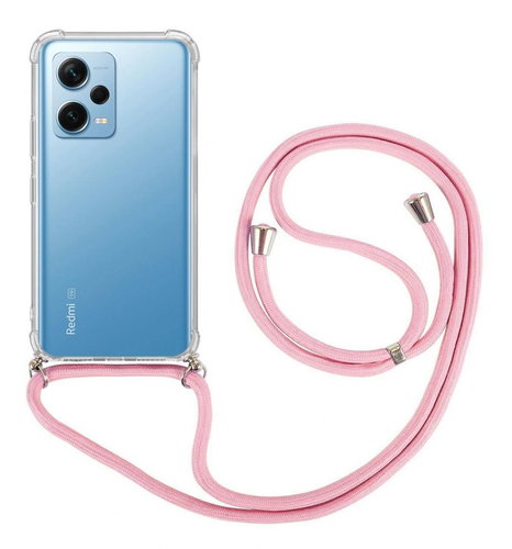 TopQ Kryt Xiaomi Redmi Note 12 Pro+ 5G s růžovou šňůrkou průhledný 96759 - Phone Cover - Main image
