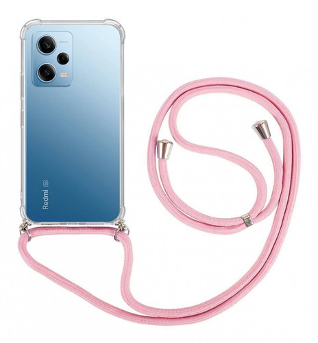 TopQ Kryt Xiaomi Redmi Note 12 Pro 5G s růžovou šňůrkou průhledný 96632 - Phone Cover - Main image