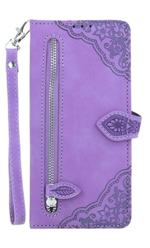 TopQ Pouzdro Xiaomi Redmi A2 knížkové se zipem fialové 96422 - Phone Case - Main image