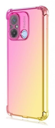 TopQ Kryt Xiaomi Redmi 12C Shock duhový růžovo-žlutý 96123 - Phone Cover - Main image