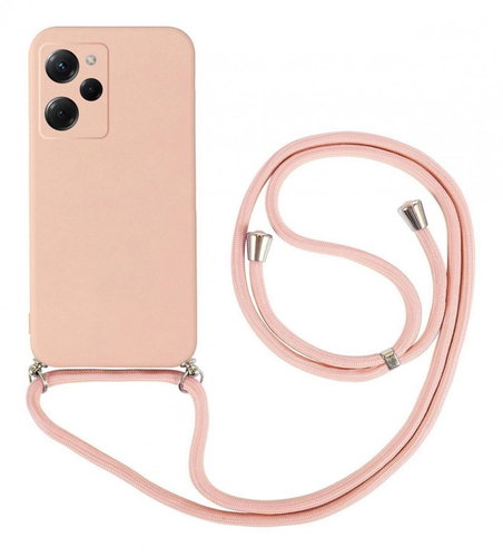 TopQ Kryt Xiaomi Poco X5 Pro 5G růžový se šňůrkou 96036 - Phone Cover - Main image