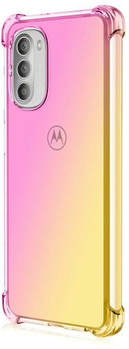TopQ Kryt Motorola Moto G51 5G Shock duhový růžovo-žlutý 95789 - Phone Cover - Main image