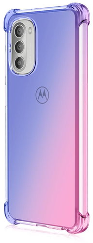 TopQ Kryt Motorola Moto G51 5G Shock duhový modro-růžový 95788 - Phone Cover - Main image