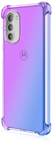 TopQ Kryt Motorola Moto G51 5G Shock duhový fialovo-modrý 95785 - Phone Cover - Main image