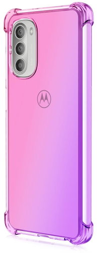 TopQ Kryt Motorola Moto G51 5G Shock duhový růžovo-fialový 95784 - Phone Cover - Main image
