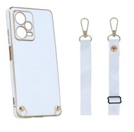 TopQ Kryt Xiaomi Redmi Note 12 Pro+ 5G Fancy bílý se šňůrkou 97415 - Phone Cover