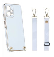 TopQ Kryt Xiaomi Redmi Note 12 Pro 5G Fancy bílý se šňůrkou 96663 - Phone Cover