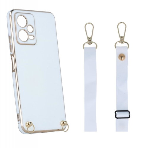 TopQ Kryt Xiaomi Redmi Note 12 Pro 5G Fancy bílý se šňůrkou 96663 - Phone Cover - Main image
