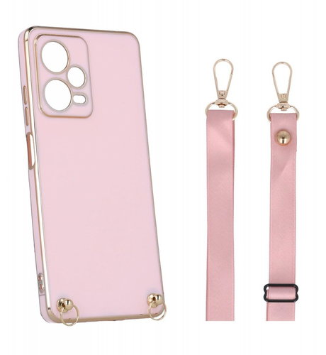 TopQ Kryt Xiaomi Redmi Note 12 Pro 5G Fancy růžový se šňůrkou 96662 - Phone Cover - Main image