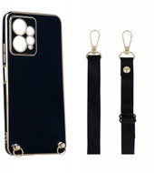 TopQ Kryt Xiaomi Redmi Note 12 Fancy černý se šňůrkou 96449 - Phone Cover