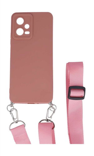 TopQ Kryt Xiaomi Redmi Note 12 5G Elegance růžový se šňůrkou 96455 - Phone Cover - Main image