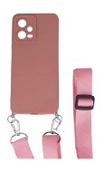 TopQ Kryt Xiaomi Redmi Note 12 5G Elegance ružový so šnúrkou 96455 - Kryt na mobil
