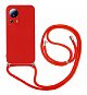 TopQ Kryt Xiaomi 13 Lite červený so šnúrkou 95941 - Kryt na mobil