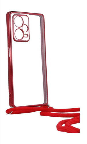 TopQ Kryt Xiaomi Redmi Note 12 Pro+ 5G Frame červený se šňůrkou 97418 - Phone Cover - Main image