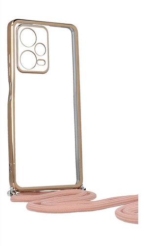 TopQ Kryt Xiaomi Redmi Note 12 Pro 5G Frame zlatý se šňůrkou 96657 - Phone Cover - Main image