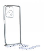 TopQ Kryt Xiaomi Redmi Note 12 Pro 5G Frame stříbrný se šňůrkou 96656 - Phone Cover