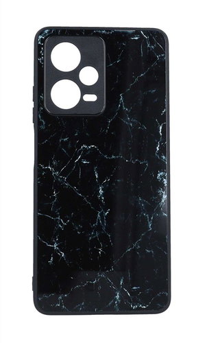 TopQ Kryt Marble Xiaomi Redmi Note 12 Pro+ 5G pevný Smoky Black 97582 - Phone Cover - Main image