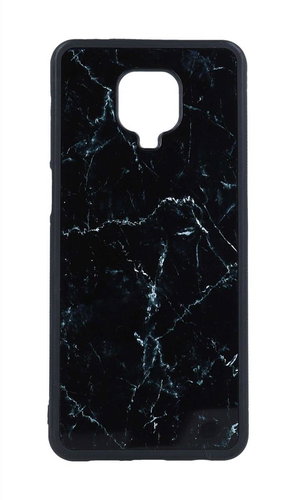 TopQ Kryt Marble Xiaomi Redmi Note 9 Pro pevný Smoky Black 97562 - Phone Cover - Main image