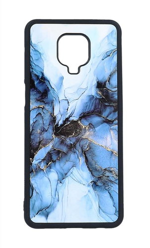 TopQ Kryt Marble Xiaomi Redmi Note 9 Pro pevný Smoky Blue 97560 - Phone Cover - Main image