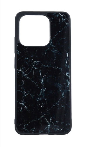 TopQ Kryt Marble Xiaomi Redmi 12C pevný Smoky Black 97551 - Phone Cover - Main image