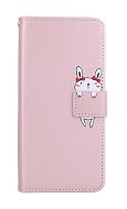 TopQ Puzdro Xiaomi Redmi A2 knižkové ružové so zajacom 97522 - Puzdro na mobil