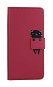 TopQ Puzdro Xiaomi Redmi A2 knižkové vínové s mačičkou 97521 - Puzdro na mobil