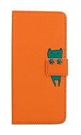 TopQ Puzdro Xiaomi Redmi Note 12 Pro 5G knižkové oranžové so žabkou 96559 - Puzdro na mobil