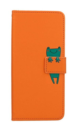 TopQ Pouzdro Xiaomi Redmi Note 12 Pro 5G knížkové oranžové s žabkou 96559 - Phone Case - Main image
