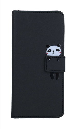 TopQ Pouzdro Xiaomi Redmi Note 12 Pro 5G knížkové černé s pandou 96558 - Phone Case - Main image