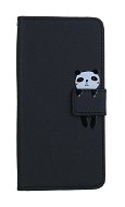 TopQ Pouzdro Xiaomi Redmi Note 12 Pro+ 5G knížkové černé s pandou 96548 - Phone Case