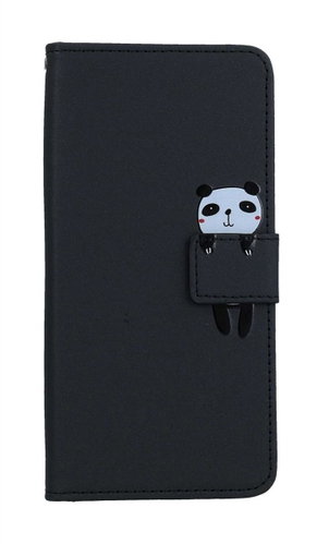 TopQ Pouzdro Xiaomi Redmi Note 12 Pro+ 5G knížkové černé s pandou 96548 - Phone Case - Main image