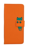 TopQ Pouzdro Xiaomi Redmi Note 12 Pro+ 5G knížkové oranžové s žabkou 96546 - Phone Case
