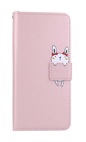 TopQ Pouzdro Xiaomi Redmi Note 12 5G knížkové růžové s králíčkem 96466 - Phone Case - Main image