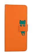 TopQ Puzdro Xiaomi Redmi Note 12 5G knižkové oranžové so žabkou 96464 - Puzdro na mobil