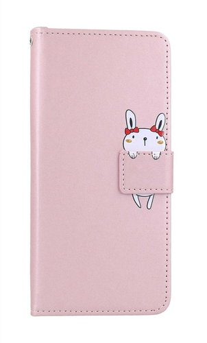 TopQ Pouzdro Xiaomi Redmi Note 12 knížkové růžové s králíčkem 96367 - Phone Case - Main image