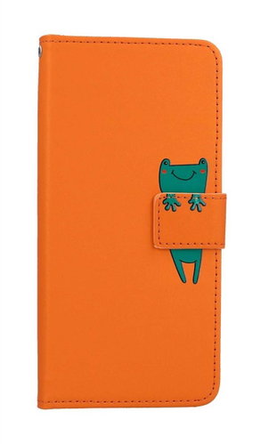 TopQ Pouzdro Xiaomi Redmi Note 12 knížkové oranžové s žabkou 96366 - Phone Case - Main image