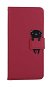 TopQ Puzdro Xiaomi Redmi Note 12 knižkové vínové s mačičkou 96364 - Puzdro na mobil