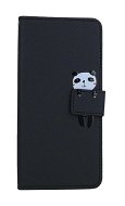TopQ Pouzdro Xiaomi Redmi 12C knížkové černé s pandou 96242 - Phone Case