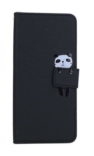 TopQ Pouzdro Xiaomi Redmi 12C knížkové černé s pandou 96242 - Phone Case - Main image