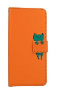 TopQ Puzdro Xiaomi Redmi 12C knižkové oranžové so žabkou 96241 - Puzdro na mobil