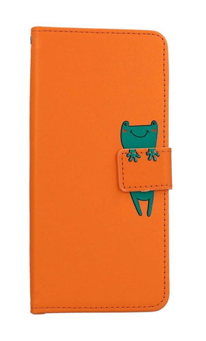 TopQ Pouzdro Xiaomi Redmi 12C knížkové oranžové s žabkou 96241 - Phone Case - Main image