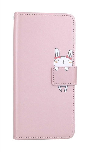 TopQ Pouzdro Xiaomi Redmi 12C knížkové růžové s králíčkem 96240 - Phone Case - Main image