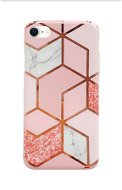 TopQ Kryt iPhone SE 2020 Marble Pink 97528 - Phone Cover