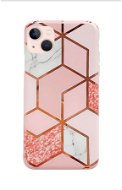 TopQ Kryt iPhone 13 Marble Pink 97526 - Phone Cover