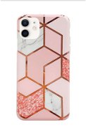 TopQ Kryt iPhone 12 Marble Pink 97525 - Phone Cover